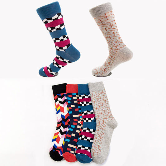 Plus Size Cobweb Crew Socks(4 Pairs)