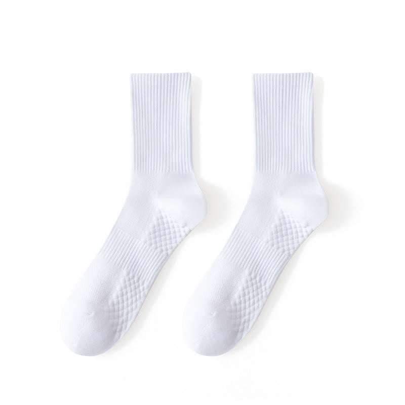 Plus Size Solid Breathable Quarter Socks(4 Pairs)