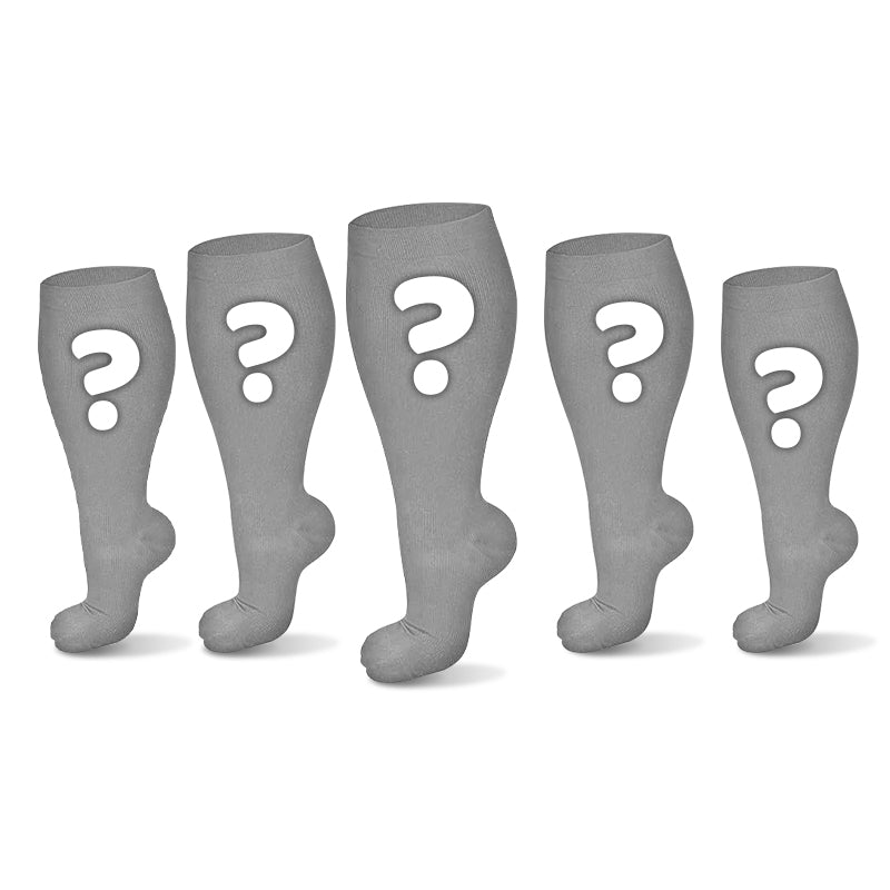 Plus Size Compression Socks Mystery Box(5 Pairs)