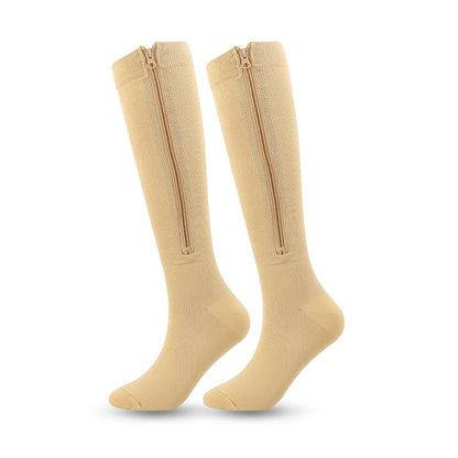 Zipper Knee High Compression Socks(3 Pairs)