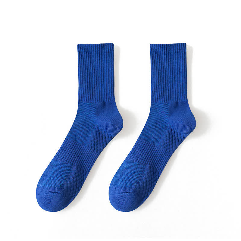 Plus Size Solid Breathable Quarter Socks(4 Pairs)