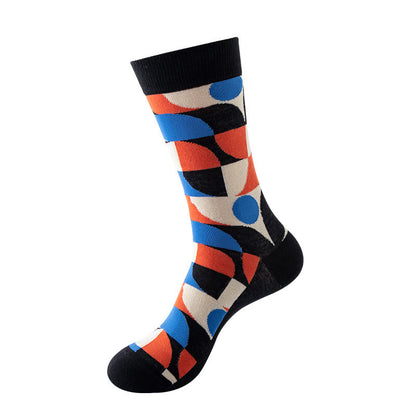 Plus Size Abstract Formula Crew Socks(5 Pairs)