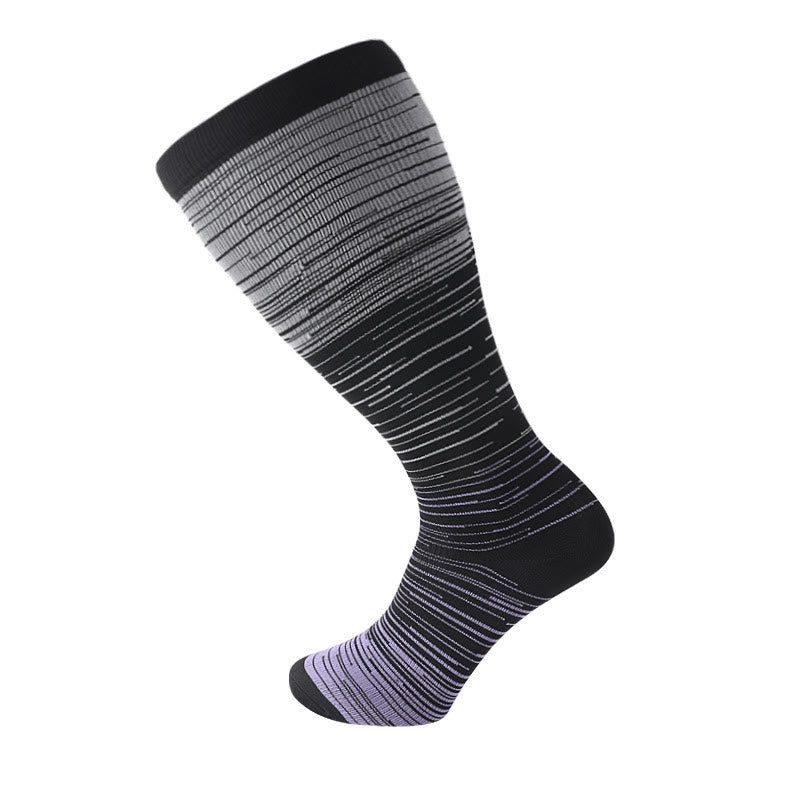 2XL-7XL Purple Filaments Plus Size Compression Socks(3 Pairs)