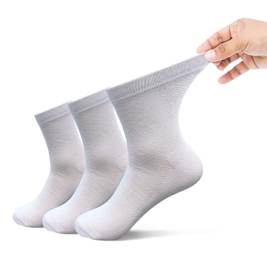 Plus Size Toe Seamless Crew Socks(3 Pairs)
