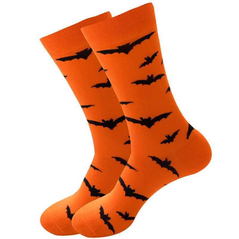 Halloween Holiday Cotton Fashion Crew Socks(5 Pairs)