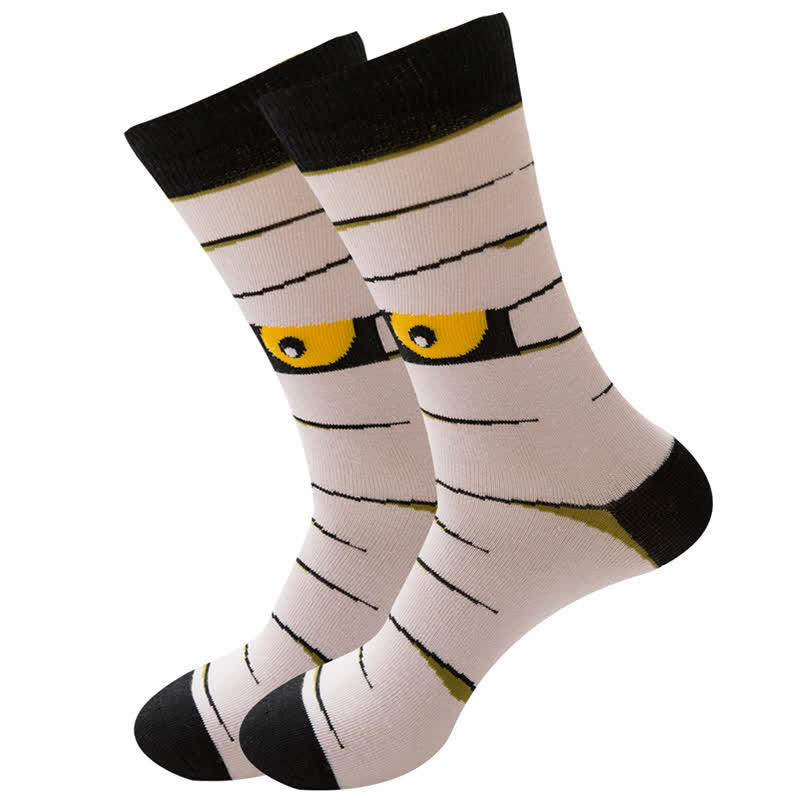 Halloween Holiday Cotton Fashion Crew Socks(5 Pairs)