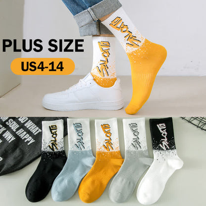 Plus Size Trendy Crew Socks(5 Pairs)