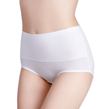 Plus Size High-Waisted Solid Comfy Panty(4 Packs)