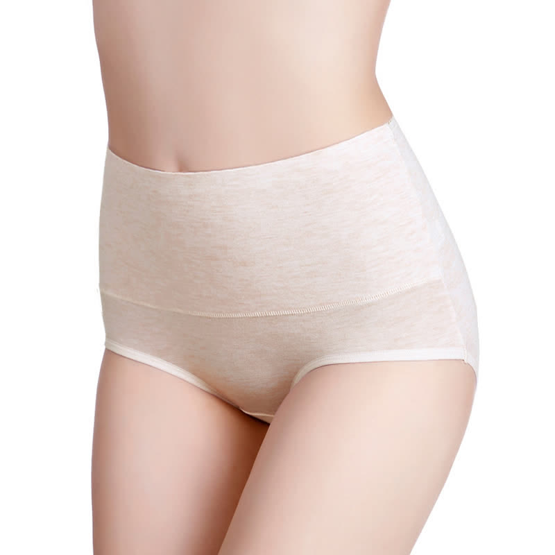 Plus Size High-Waisted Solid Comfy Panty(4 Packs)