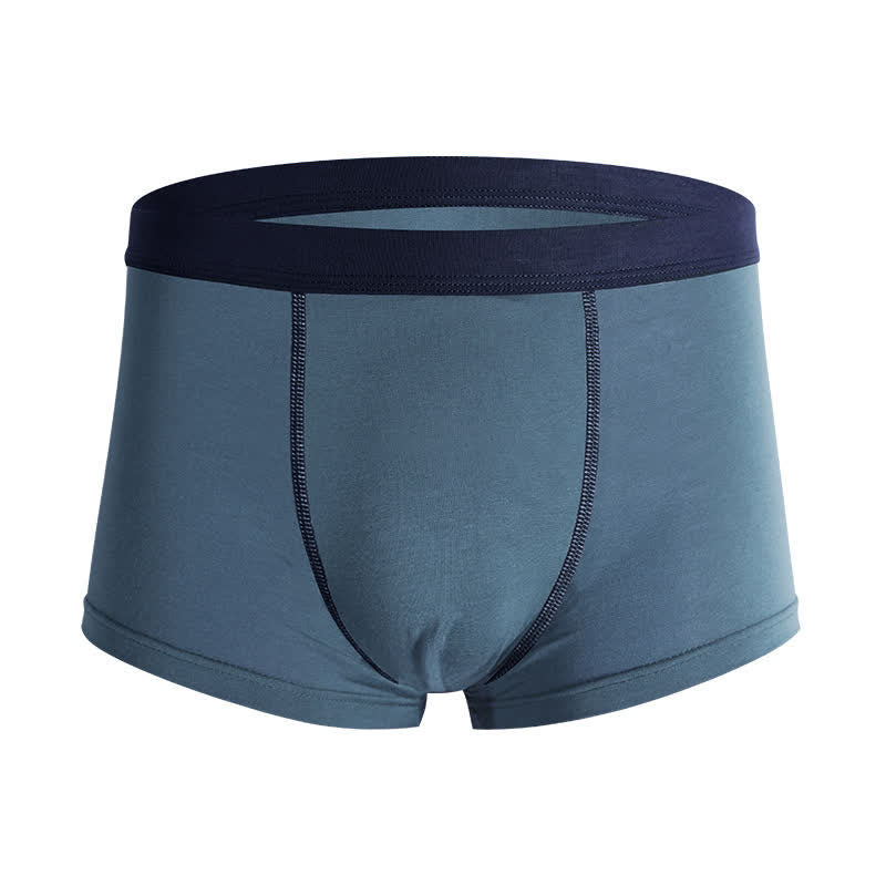 Plus Size Solid Color Fly Boxer Briefs(6 Packs)