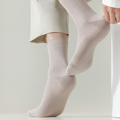 Plus Size Cotton Mesh Quarter Socks(5 Pairs)