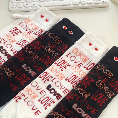 Plus Size Love Holding Hands Quarter Socks(2 Pairs)