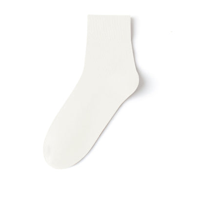 Plus Size Solid Color Cotton Quarter Socks(3 Pairs)