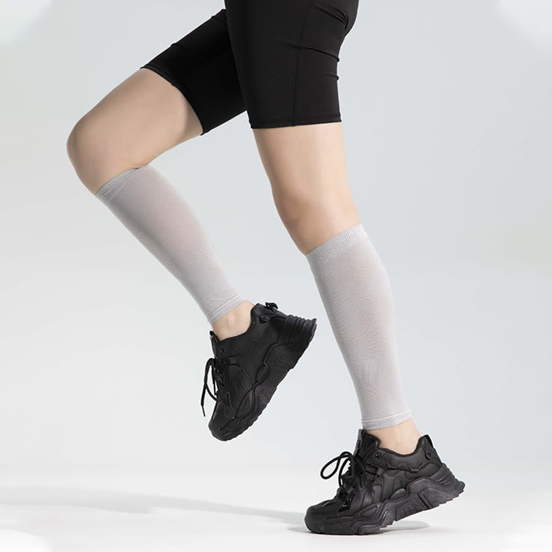 Ice Silk Footless Cool Compression Sleeve Socks Unisex