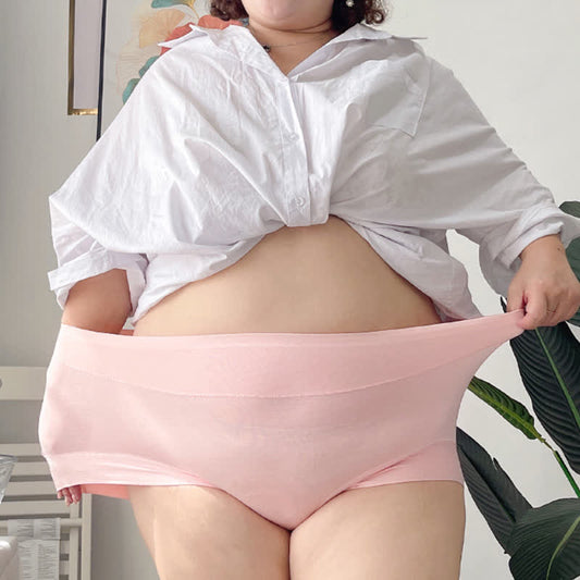 Plus Size High-Waisted Breathable Panty(3 Pairs)