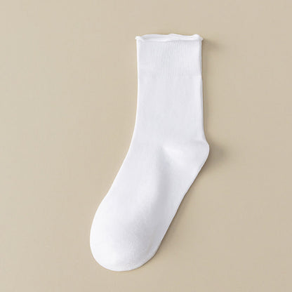 Plus Size Elastic Solid Quarter Socks(6 Pairs)