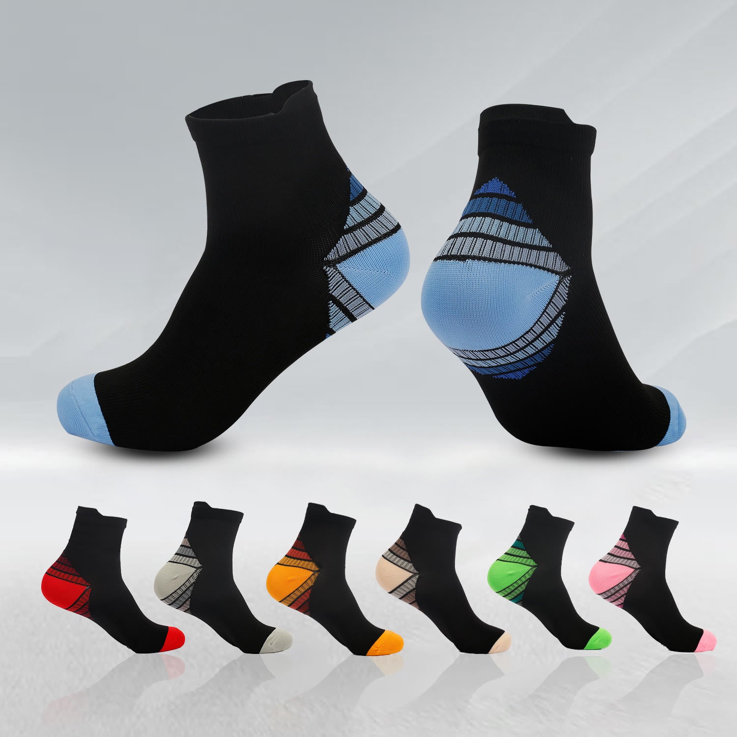 Compression Elastic Socks Elastic Sports Ankle Compression Socks(7 Pairs) – plusock