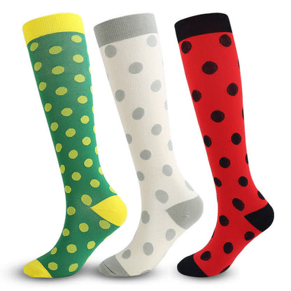 Abstract Dots Compression Socks(3 Pairs)