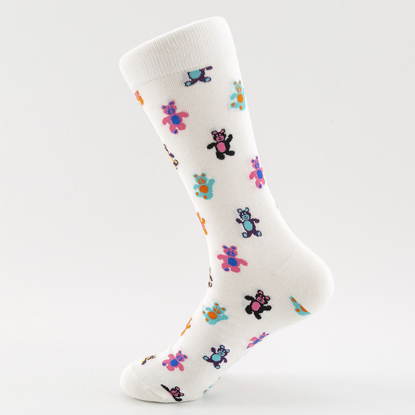 Plus Size Cheesecake Bear Crew Socks(5 Pairs)