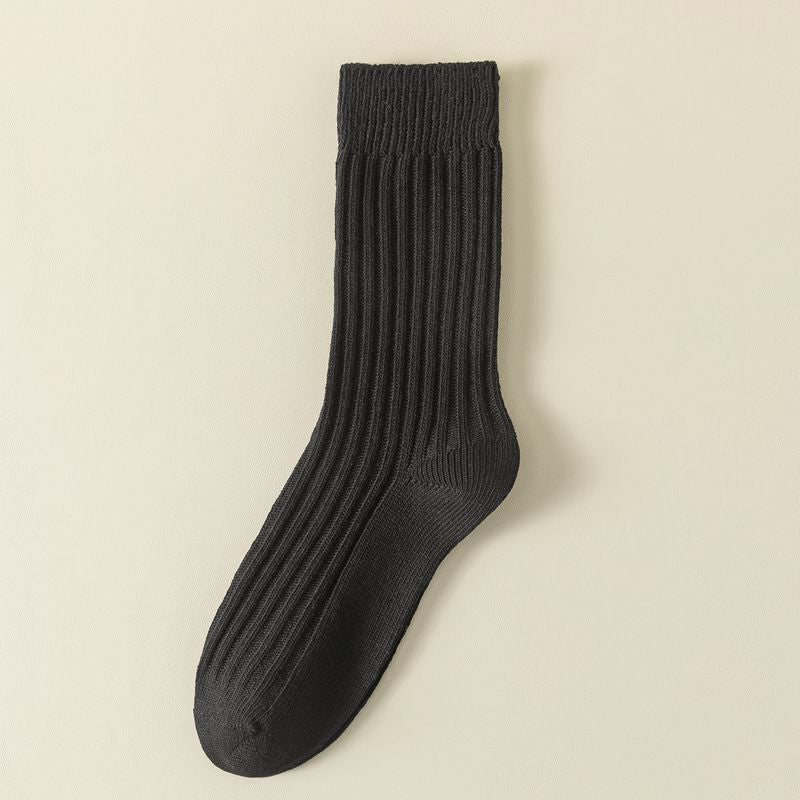 Plus Size Solid Color Thicken Quarter Socks(5 Pairs)