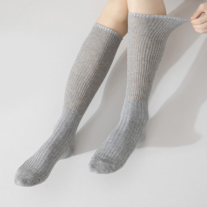 Solid Color Stylish Slouch Socks(3 Pairs)