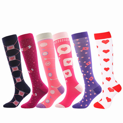 Heart Love Compression Socks(6 Pairs)