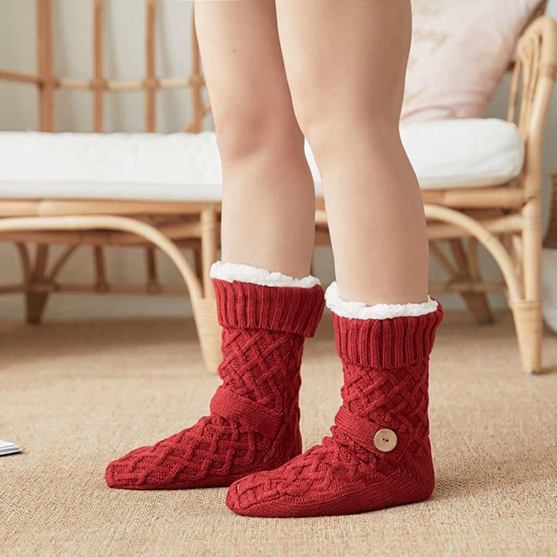 Christmas Wool Cozy Home Slipper Socks