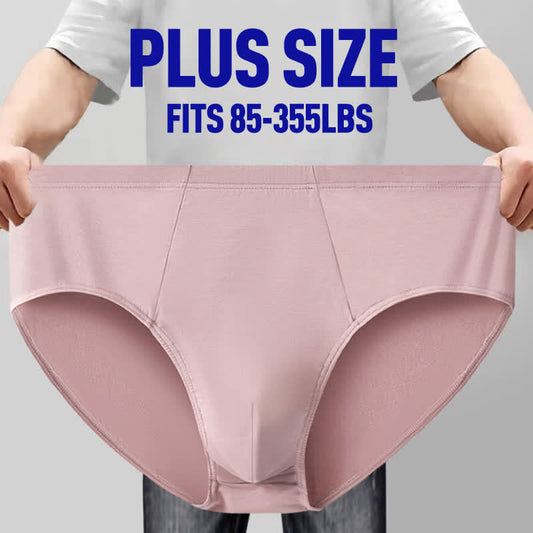Plus Size Simple High-Waisted Strentch Hip Briefs(2 Packs)