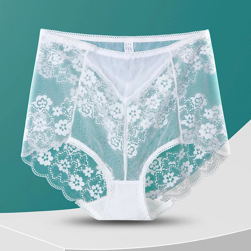 Plus Size High-Waisted Floral Panty(5 Pairs)