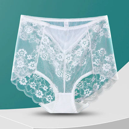 Plus Size High-Waisted Floral Panty(5 Pairs)