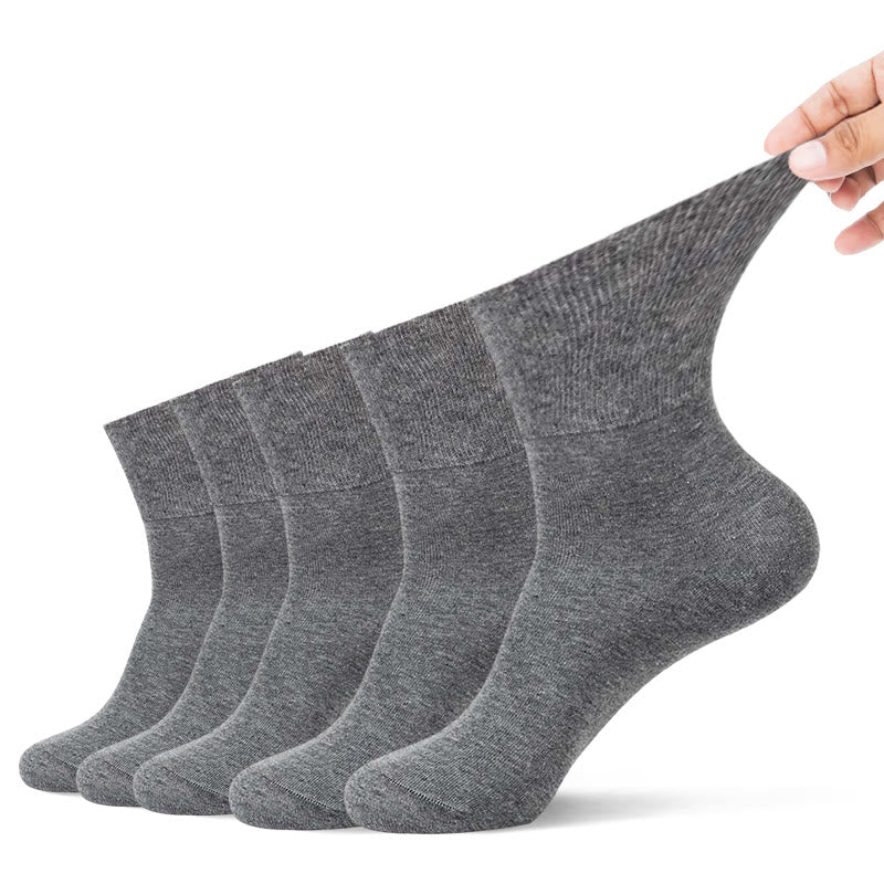 Plus Size Non Binding Quarter Socks(5 Pairs)