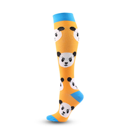 Cute Panda Pattern Compression Socks(6 Pairs)