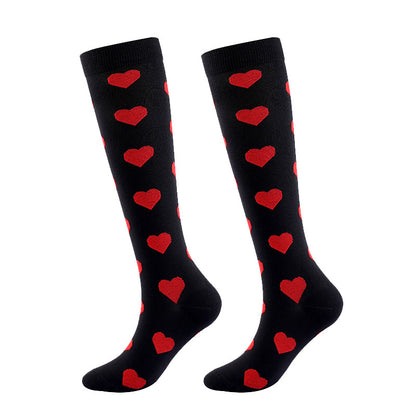 Red Lips Compression Socks(5 Pairs)