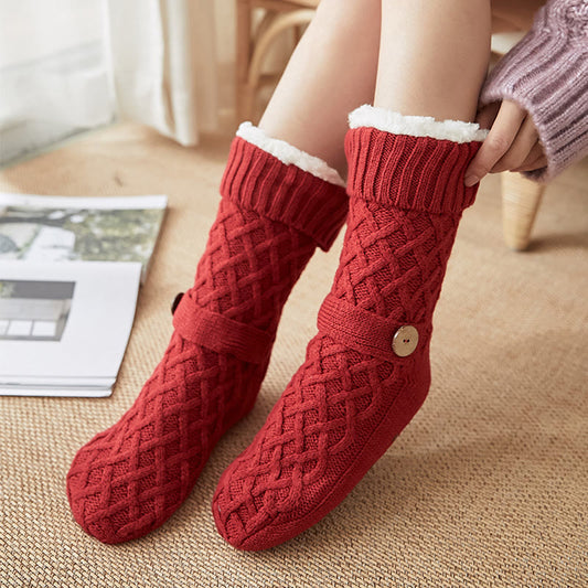 Christmas Wool Cozy Home Slipper Socks