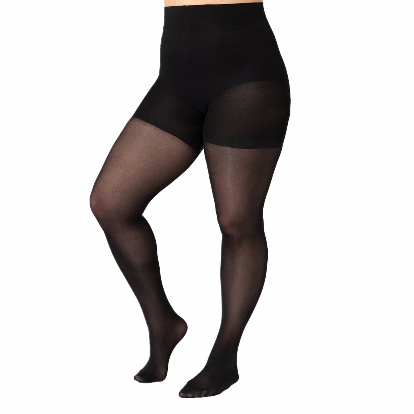 40D Women Tear-proof Plus Size Shaping Tights(3 Pairs)