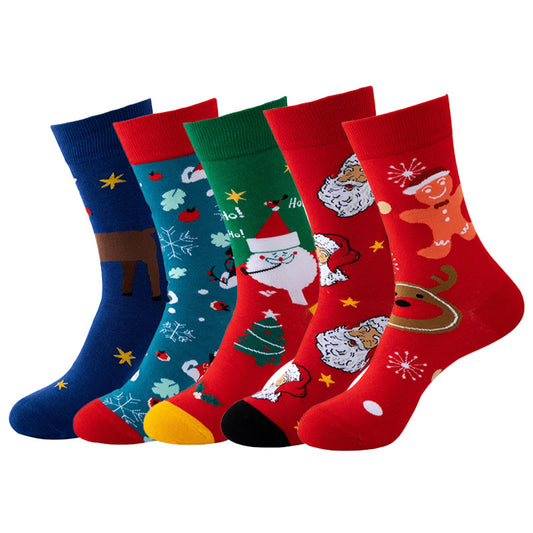 Plus Size Christmas Warm Cozy Crew Socks(5 Pairs)