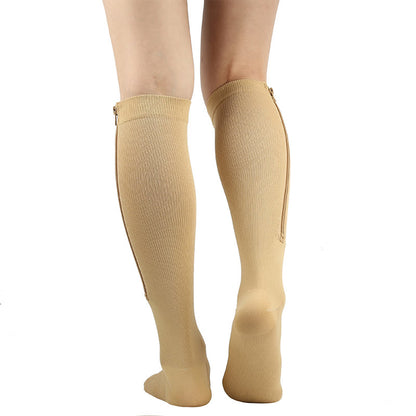 Zipper Knee High Compression Socks(3 Pairs)