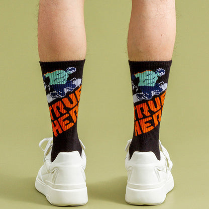 Plus Size Skateboarding Quarter Socks(5 Pairs)