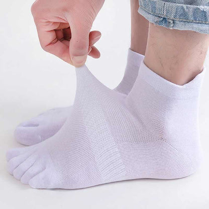 Plus Size Five Toes Antibacterial Ankle Socks(5 Pairs)