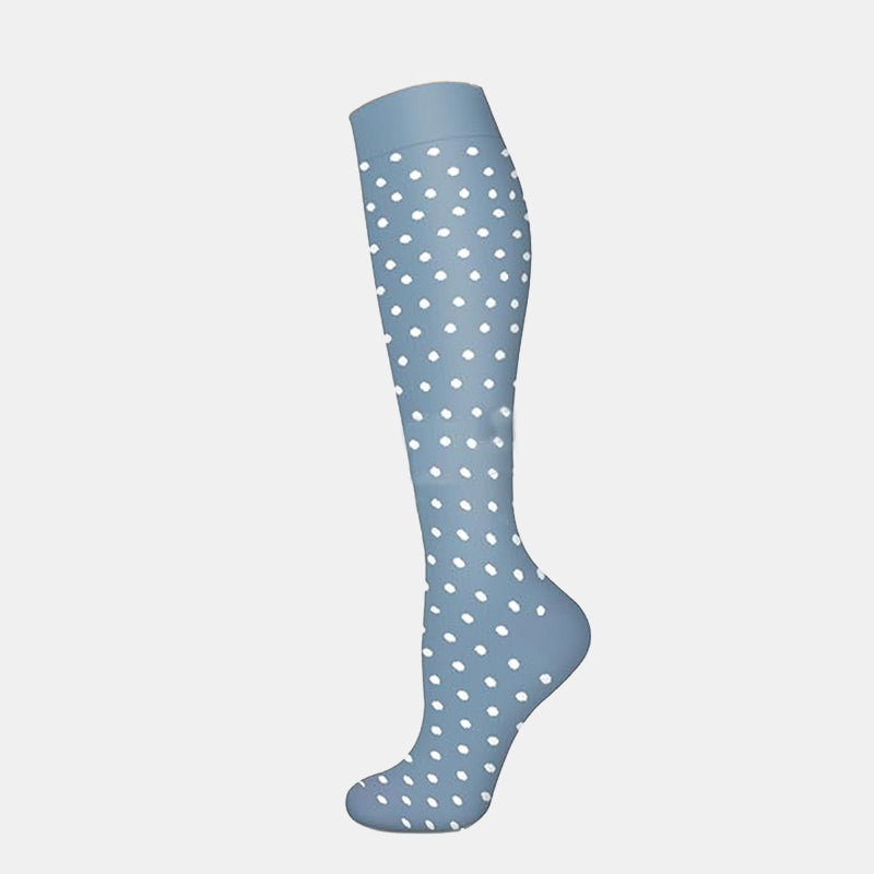 White Polka Dot Compression Socks(3 Pairs)