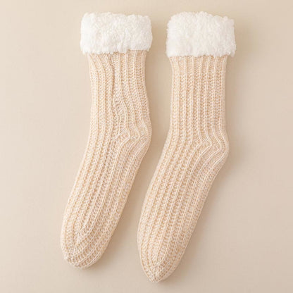 Plus Size Fleece Comfy Thick Slipper Socks(2 Pairs)