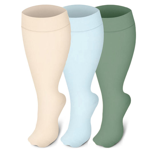 Plus Size Leg Pressure Relief Compression Socks(3 Pairs)