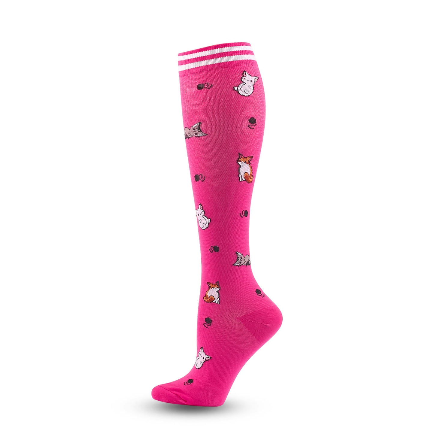 Cute Panda Pattern Compression Socks(6 Pairs)