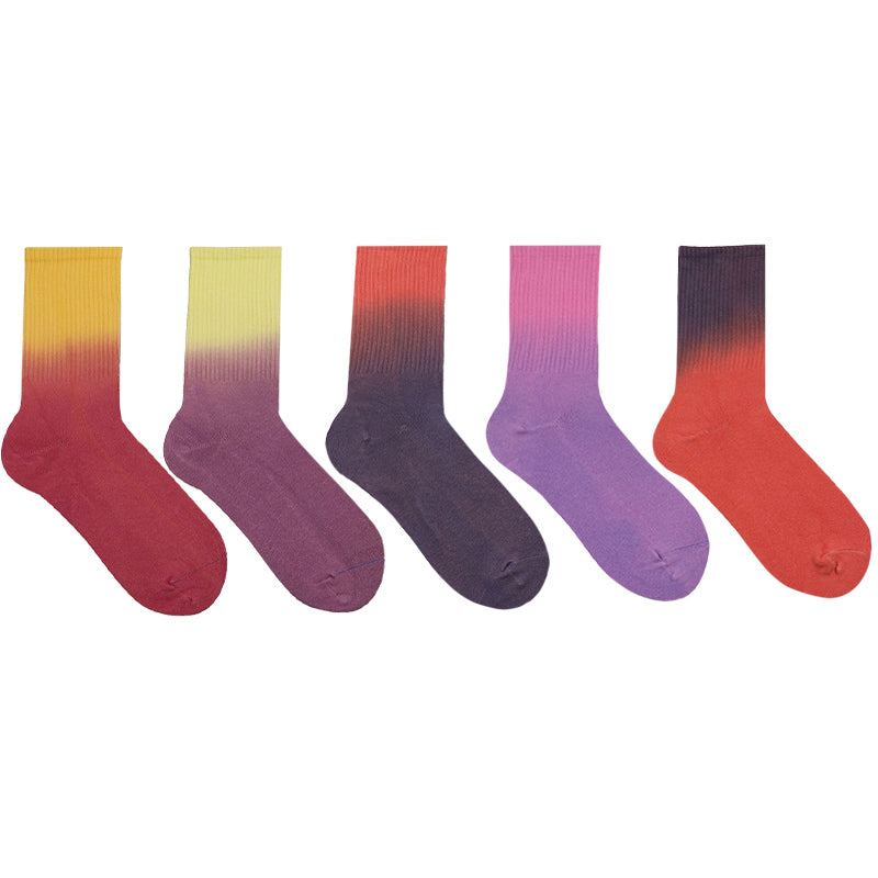 Plus Size Candy Colors Quarter Socks(5 Pairs)