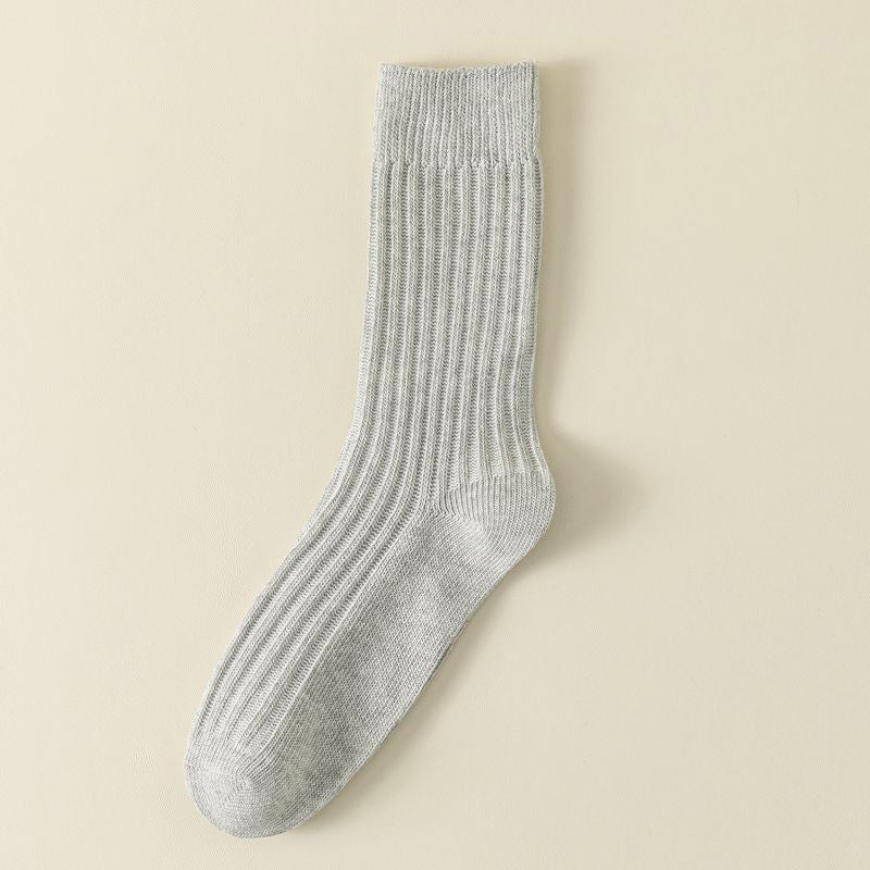 Plus Size Solid Color Thicken Quarter Socks(5 Pairs)