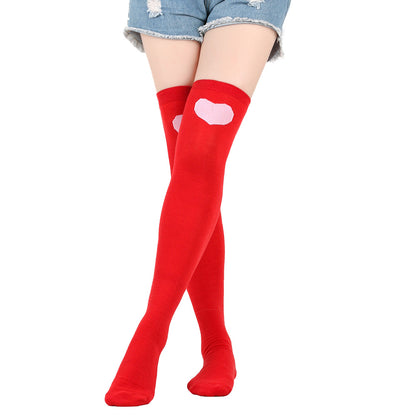 Red Lips Party Thigh High Socks(5 Pairs)