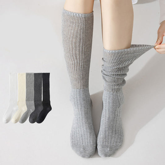 Solid Color Stylish Slouch Socks(3 Pairs)