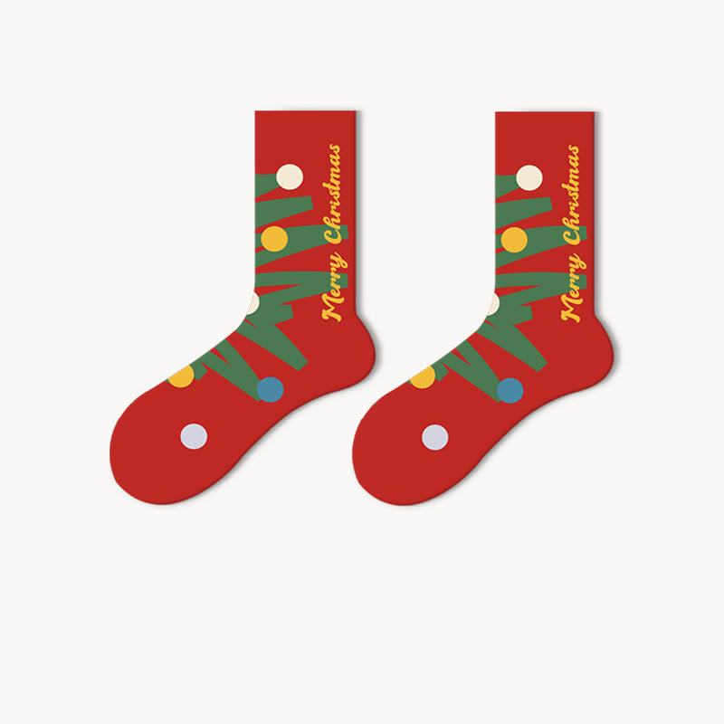 Christmas Fancy Design Soft Crew Socks(5 Pairs)