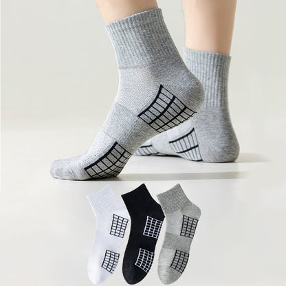 Plus Size Breathable Sport Quarter Socks(3 Pairs)