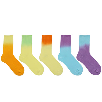 Plus Size Candy Colors Quarter Socks(5 Pairs)